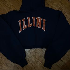 University of Illinois Cropped Hoodie
